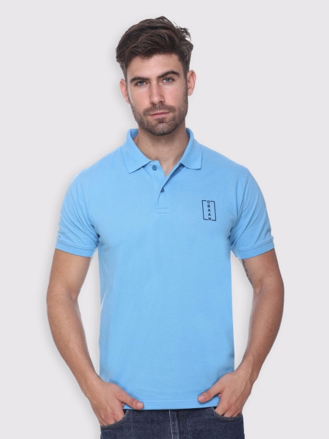 

Obaan Men Blue V-Neck Pockets T-shirt