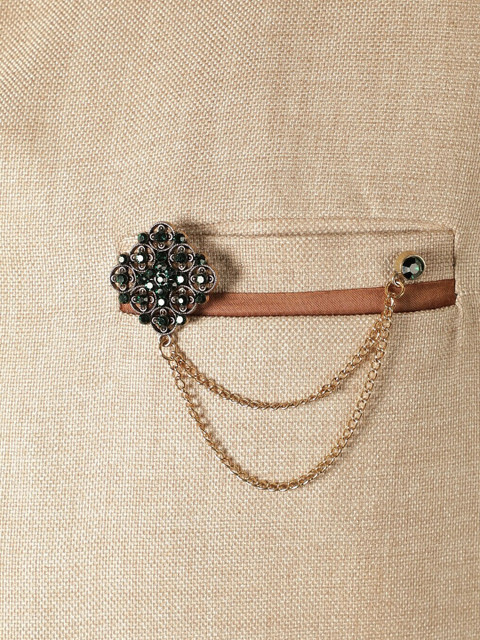 

Alvaro Castagnino Men Gold-Toned Stone-Studded Lapel Pin