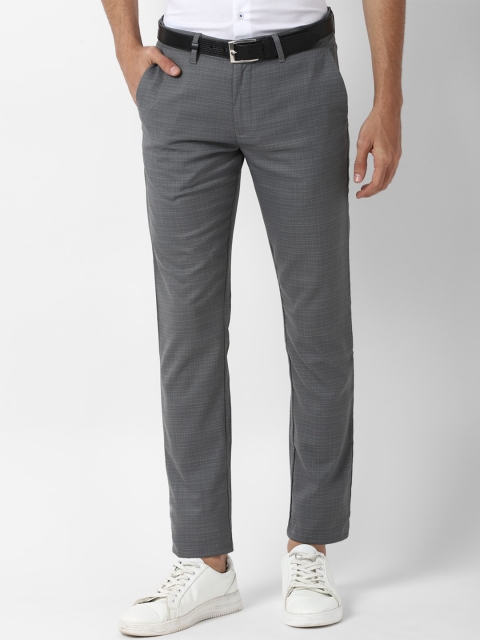 

Louis Philippe Sport Men Grey Textured Slim Fit Trousers