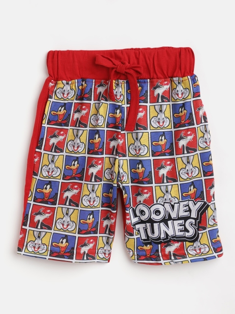 

Eteenz Boys Multicoloured Pure Cotton Looney Tunes Printed Regular Shorts, Multi