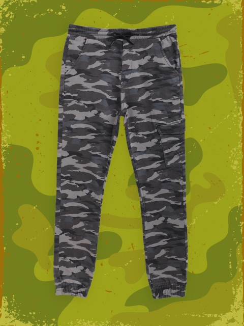

Marks & Spencer Boys Charcoal Grey & Black Camouflage Print Joggers
