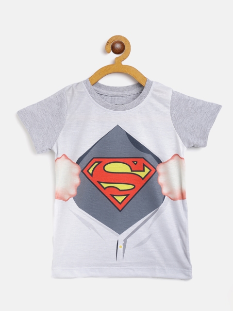 

Eteenz Boys Grey & Red Superman Printed T-shirt