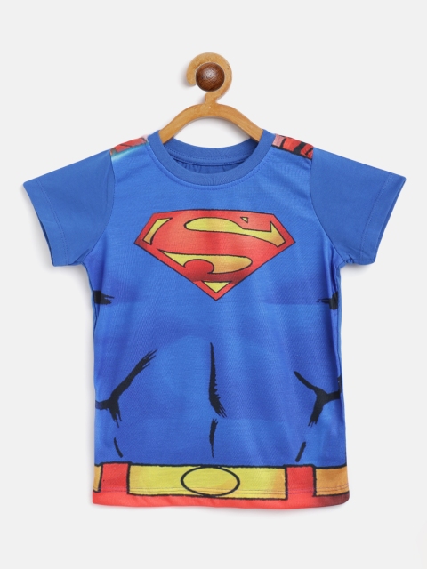 

Eteenz Boys Blue & Red Superman Printed T-shirt