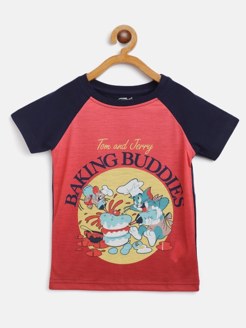 

Eteenz Boys Navy Blue & Red Tom & Jerry Printed T-shirt