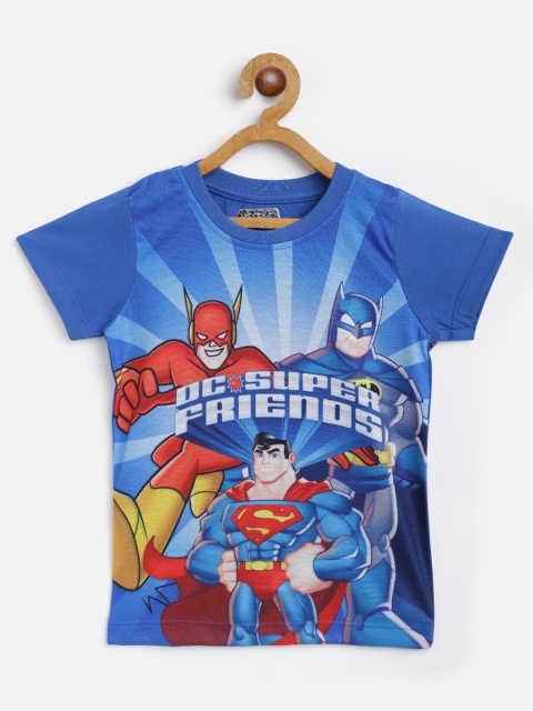 

Eteenz Boys Blue & Red DC Super Friends Print T-shirt