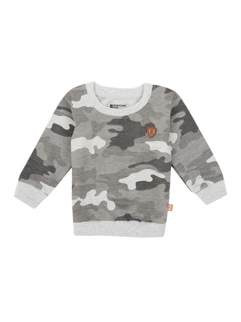 

Bodycare Kids Boys Grey Printed Fleece Sweatshirt