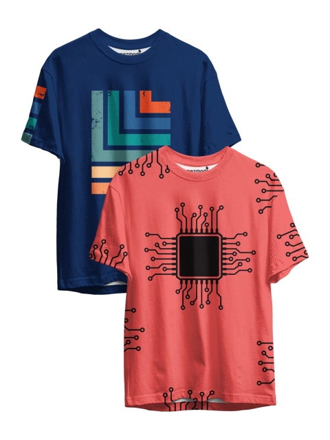 

mezmoda Boys Multicoloured 2 Printed T-shirt, Multi