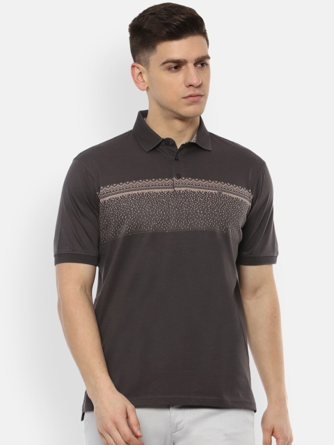 

Louis Philippe Men Brown Polo Collar Pure Cotton T-shirt