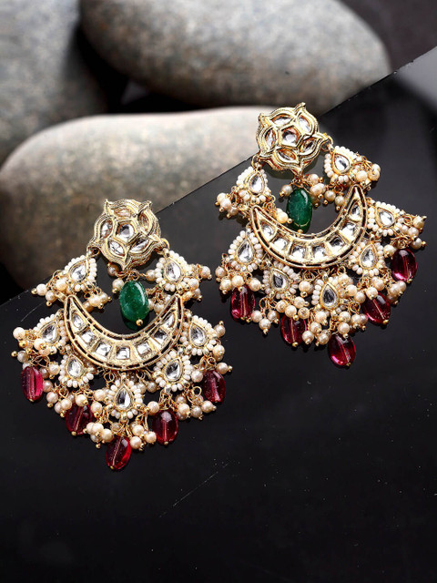

DUGRISTYLE Green Classic Chandbalis Earrings