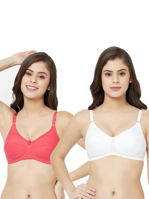 

GROVERSONS Paris Beauty Pack Of 2 Fuchsia & White Bra
