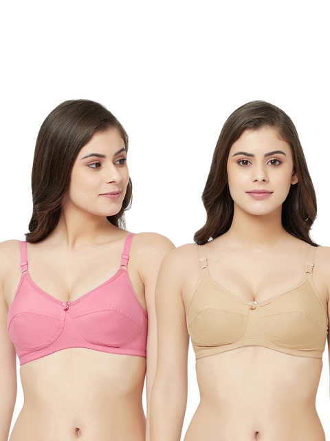 

GROVERSONS Paris Beauty Pack of 2 Brown & Pink Everyday Bras