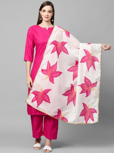 

KALINI Women Pink Printed Kurta with Palazzos & Dupatta