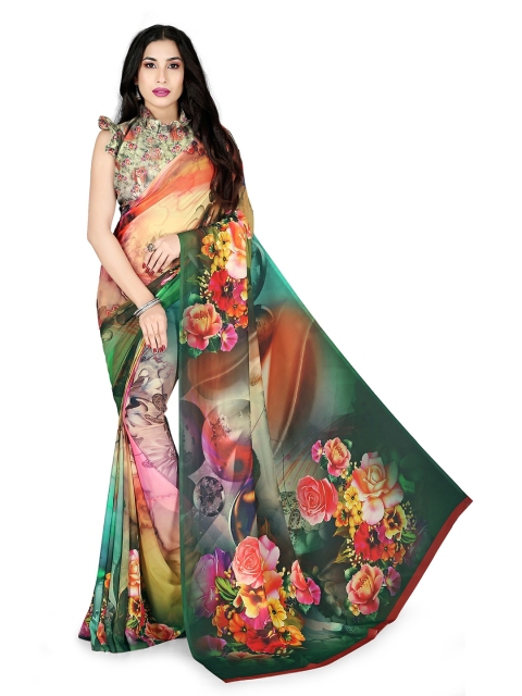

KALINI Multicoloured Floral Printed Designer Saree, Multi