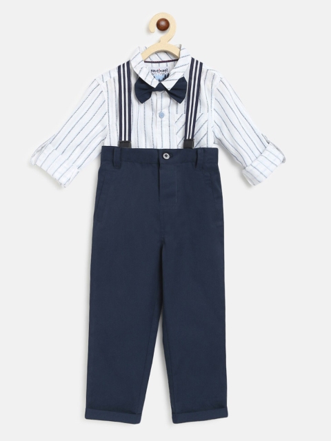 

Nauti Nati Boys Blue & White Striped Shirt with Trousers