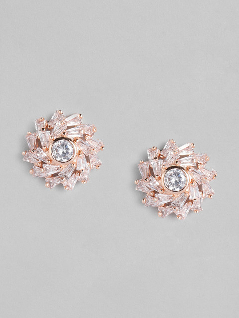 

AccessHer Rose Gold Circular Studs Earrings