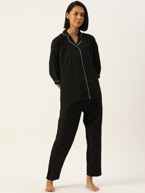 

JAINISH Women Black Night suit LNS_001