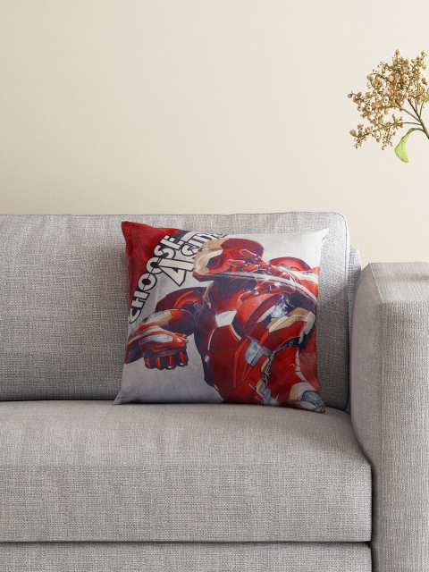 

SPACES Marvel Kids Grey & Red Single Printed 16'' x 16'' Reversible Cushion Cover