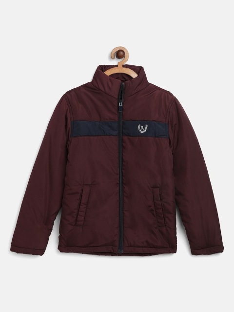 

Octave Boys Maroon Colourblocked Padded Jacket