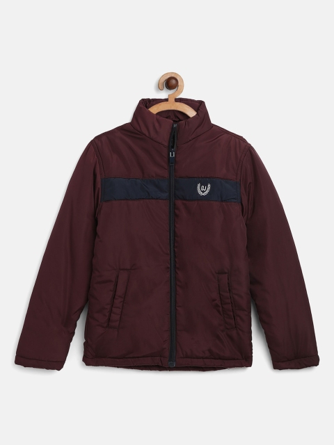 

Octave Boys Maroon Colourblocked Padded Jacket