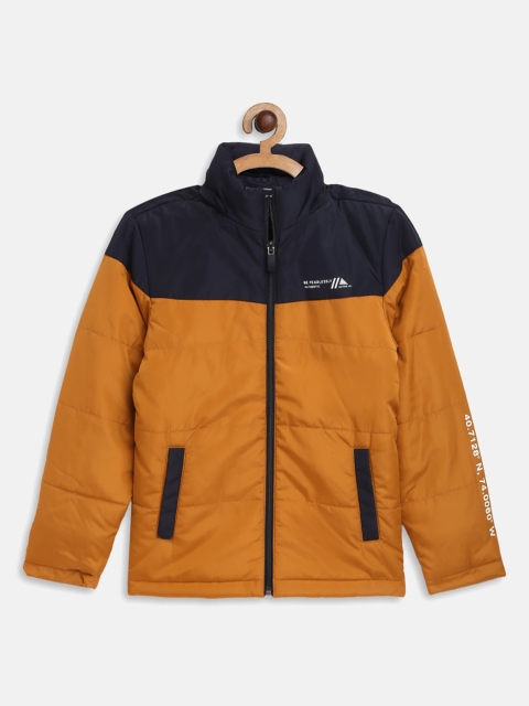 

Octave Boys Yellow Colourblocked Padded Jacket