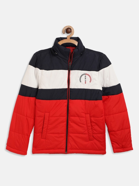 

Octave Boys Red & Navy Blue Colourblocked Padded Jacket