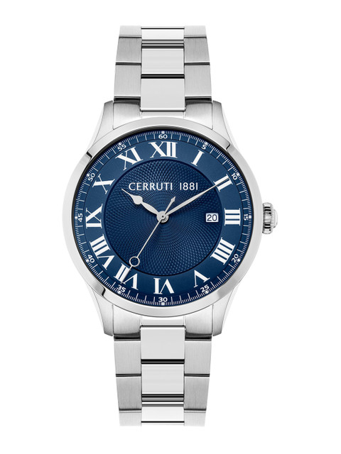 

Cerruti 1881 Women Blue Dial & Silver Toned Stainless Steel Bracelet Style Straps Analogue Watch