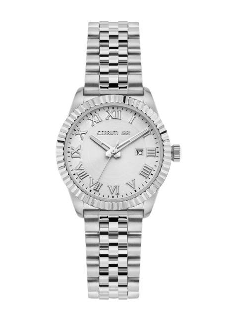 

Cerruti 1881 Women Silver-Toned Dial Stainless Steel Analogue Watch CIWLH2116508