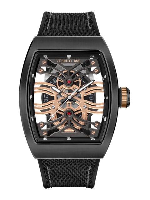

Cerruti 1881 Men Black Skeleton Dial & Black Bracelet Style Straps Analogue Watch