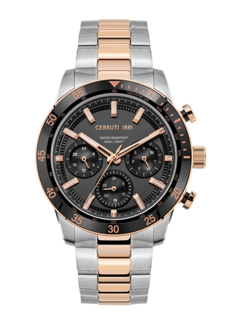 

Cerruti 1881 Men Black Dial Stainless Steel Bracelet Style Straps Analogue Watch