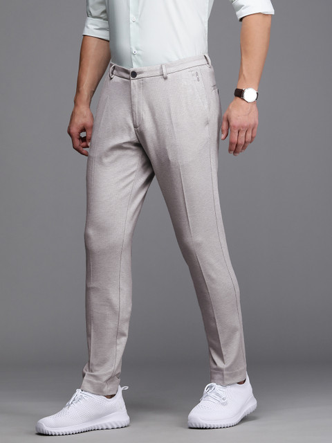 

Louis Philippe Ath Work Men Grey Tapered Fit Trousers