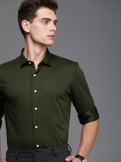 

Louis Philippe Ath Work Men Olive Green Slim Fit Casual Shirt