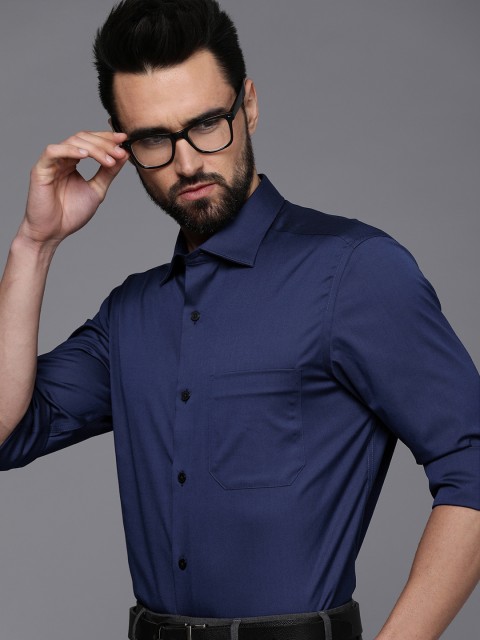 

Louis Philippe Men Navy Blue Classic Fit Formal Shirt
