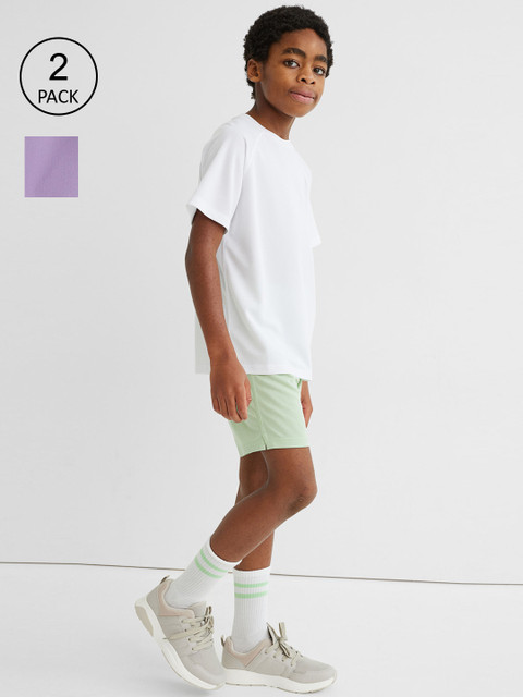 

H&M Boys Green & Purple 2-Pack Sports Shorts