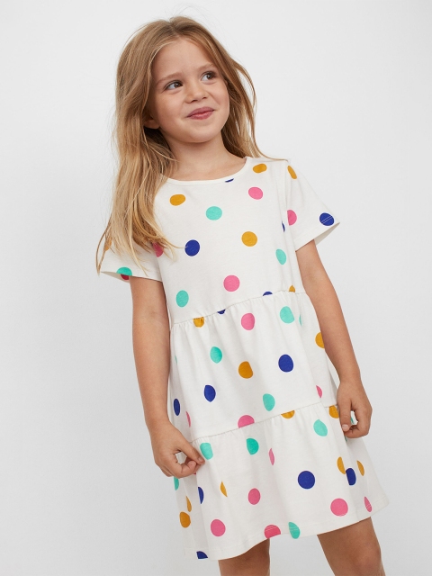 

H&M Girls White Cotton Jersey Dress