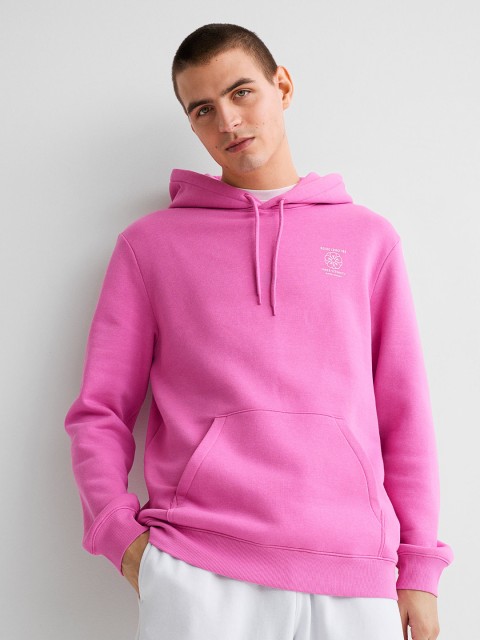 

H&M Men Pink Regular Fit Hoodie