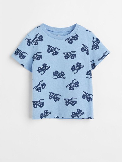 

H&M Boys Blue Cotton jersey T-shirt