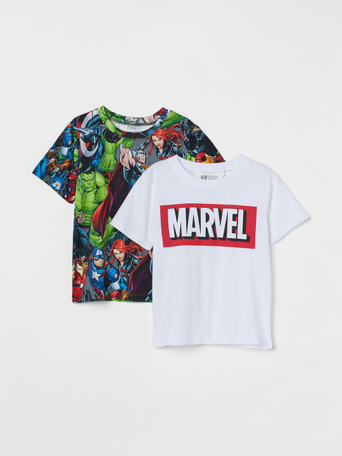 

H&M Boys White 2-pack printed T-shirts