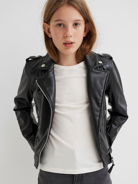

H&M Girls Black Biker jacket