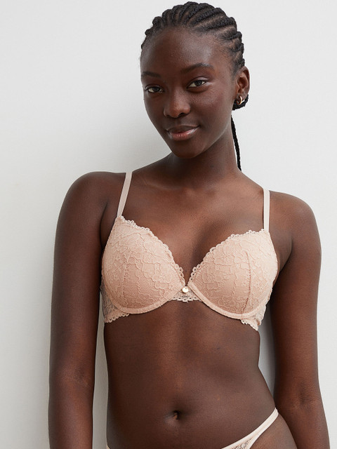 

H&M Women Pink Lace push-up bra