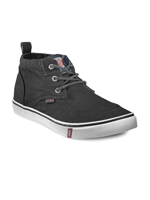 

Lee Cooper Men Black Solid Mid-Top Sneakers