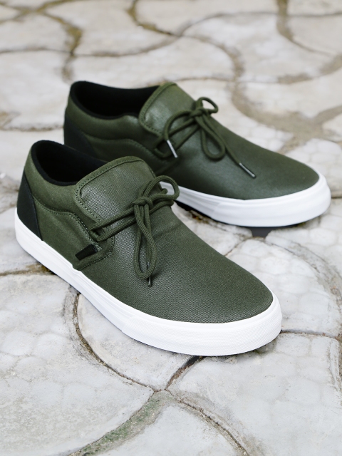 

Supra Men Green CUBA Suede Slip-On Sneakers