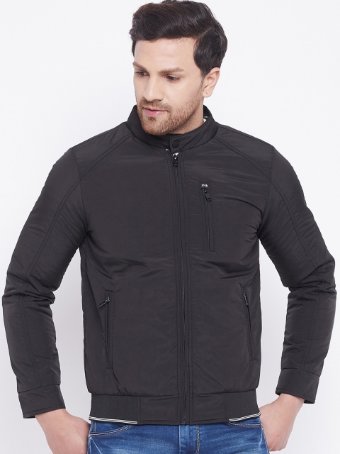 

Okane Men Black Lightweight Bomber Jacket