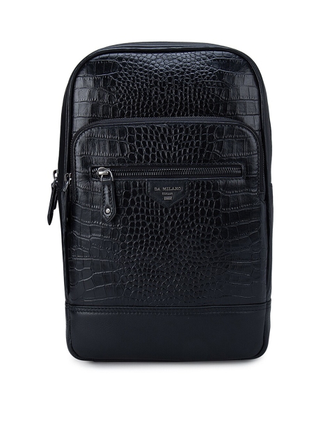 

Da Milano Men Black Leather Backpack