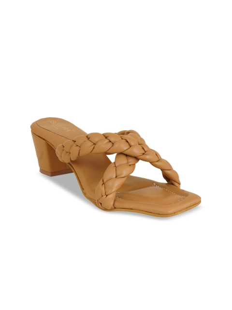 

SCENTRA Mustard Yellow Block Sandals