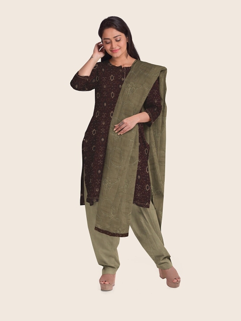 

Pothys Women Maroon Unstitched Dress Material
