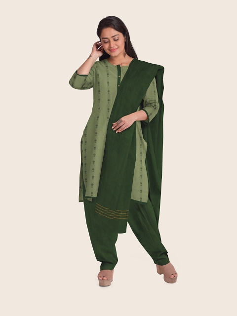 

Pothys Women Green Unstitched Dress Material