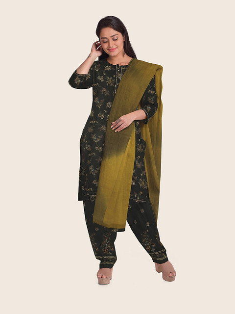 

Pothys Women Black Unstitched Dress Material