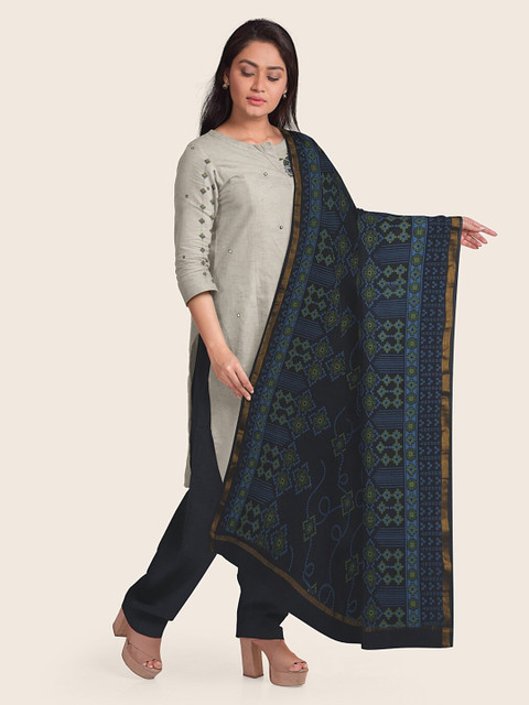 

Pothys Women White Unstitched Dress Material