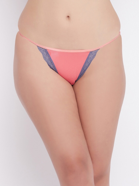 

Clovia Women Peach-Coloured Solid Low-Rise Bikini Briefs PN3361A343