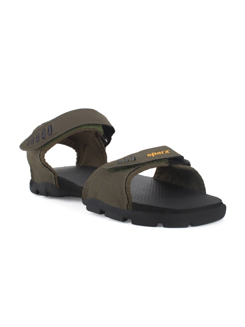 

Sparx Men Olive & Black Printed Sports Sandals